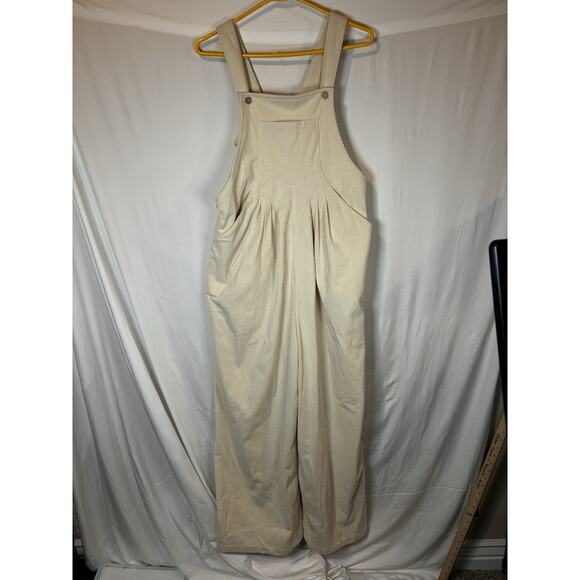 Zesica Corduroy Bib Wide Leg Overalls womens Size Large Fall Basic Soft Girl - Picture 1 of 9